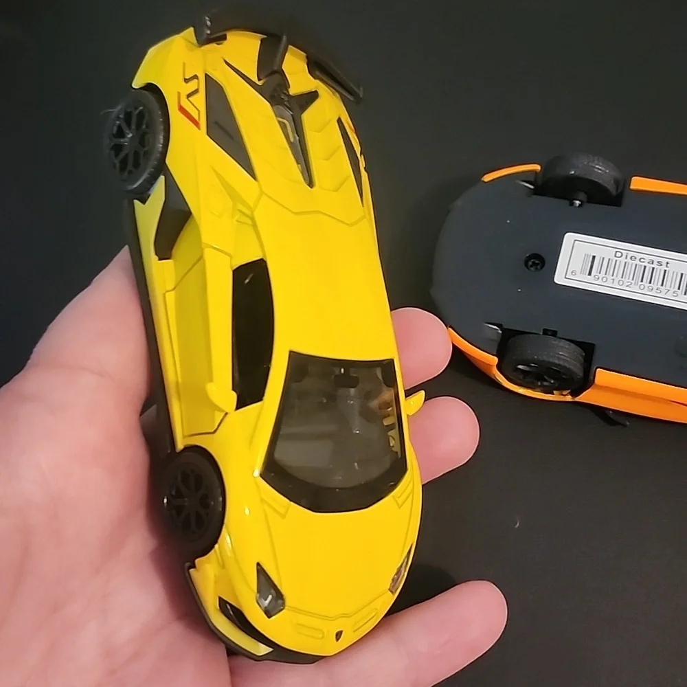 Orange and Yellow Toy Car Set